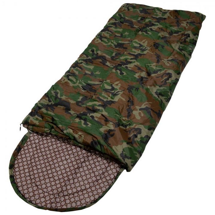 Мешок спальный Huntsman Standart -15, цвет КМФ, ткань Оксфорд, 245х85 см.