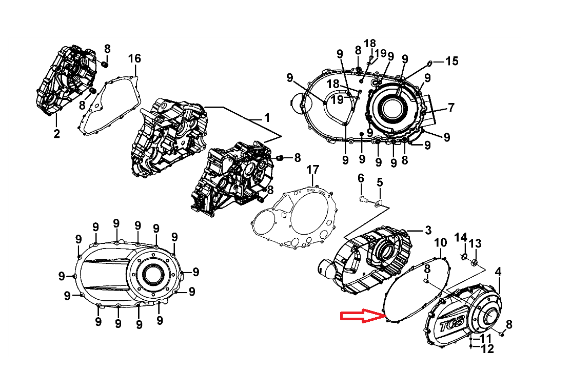 Прокладка крышки сцепления РМ 500 (924051)
