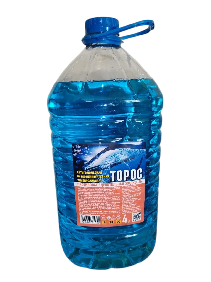 Жидкость стеклоомывателя ТОРОС (-30, 4 л.)