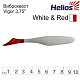  . Helios Vigor 3,75"/9.5  White & Red 20. (HS-6-003-N-20)
