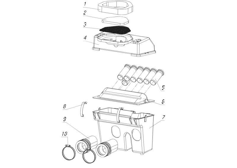 Глушитель шума впуска Тайга (C40800300)