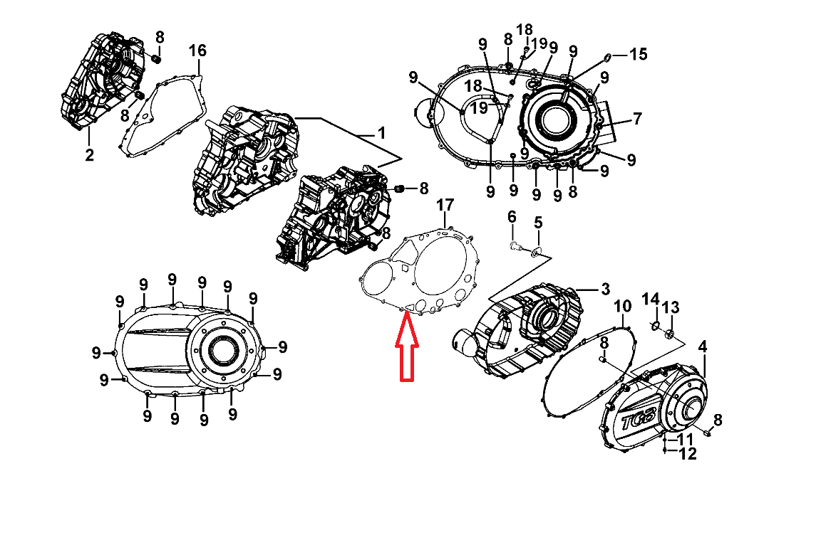 Прокладка картера РМ 500 (924808)