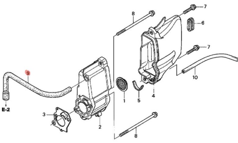 Патрубок сапуна HONDA (91401-ZW9-000) для BF20