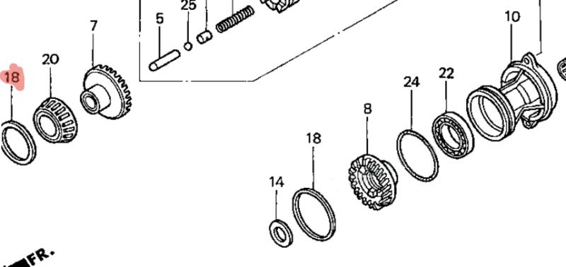 Шайба регулировочная Honda B (90529-ZV5-000)