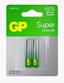 Батарейка GP Super G-TECH, AAA алкалиновые 2шт. Батарейка GP Super G-TECH, AAA алкалиновые 2шт.