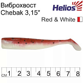 ���������� ��������. Helios Chebak 3,15"/8 �� Red & White 100��. (HS-3-003-N)