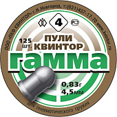 Пульки Гамма №4 4,5мм. (125 шт.) 0,83г. Пульки Гамма №4 4,5мм. (125 шт.) 0,83г.