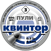 Пульки Квинтор №3 4,5мм. (300 шт.) 0,53г. Пульки Квинтор №3 4,5мм. (300 шт.) 0,53г.