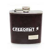 Фляжка «СЛЕДОПЫТ - Browny » в кож. оплете, 210 мл, цв. корич (PF-BD-F17) Фляжка «СЛЕДОПЫТ - Browny » в кож. оплете, 210 мл, цв. корич (PF-BD-F17)