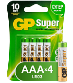 Батарейка GP Super Alkaline 24А АAА мизинчик. (4 шт) Батарейка GP Super Alkaline 24А АAА мизинчик. (4 шт)