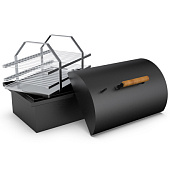 Коптильня  двухярусная с гидрозатвором Smoky Lux 55 BLACK (ВЗР2265-1) Коптильня  двухярусная с гидрозатвором Smoky Lux 55 BLACK (ВЗР2265-1)