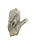 Фигурка из рога лося "Младенец на ладони" на подставке Амарант Фигурка из рога лося "Младенец на ладони" на подставке Амарант