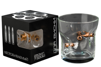 Стакан "Непробиваемый", 3 пули для виски, 250 мл (арт. 5208255) Стакан "Непробиваемый", 3 пули для виски, 250 мл (арт. 5208255)