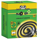 Спирали от комаров NADZOR малодымные, без запаха 10шт Спирали от комаров NADZOR малодымные, без запаха 10шт