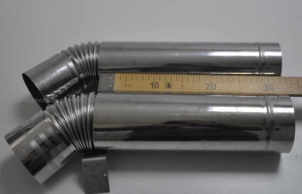 Труба угловая 45 градусов, d65 мм (для Печки-Пошехонки малая) Труба угловая 45 градусов, d65 мм (для Печки-Пошехонки малая)