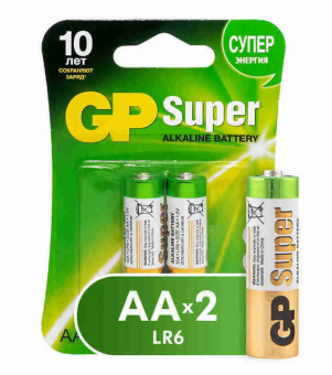 Батарейка GP Super Alkaline 15А АA пальчик. (2 шт.)  Батарейка GP Super Alkaline 15А АA пальчик. (2 шт.)