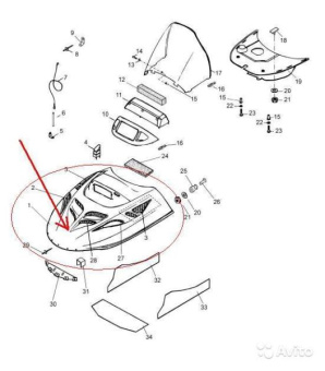 Капот Варяг 550 V сварной (C40700620) Капот Варяг 550 V сварной (C40700620)
