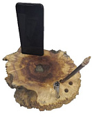 Подставка под смартфон и письменные принадлежности каповый клён Подставка под смартфон и письменные принадлежности каповый клён