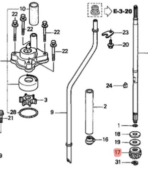 Шестерня сателит Honda (41131-ZY1-000) BF20 Шестерня сателит Honda (41131-ZY1-000) BF20