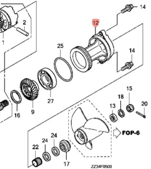 ������ ���� ����.����� HONDA (41201-ZZ3-000ZB) BF60A