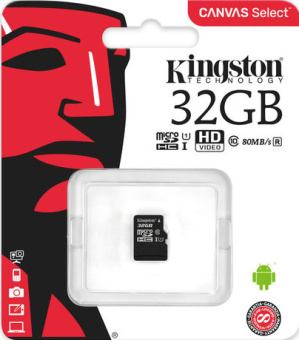����� ������ Micro SD 32GB Kingstone (��� ��������)