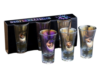 Стопки "Непробиваемые. Радужное напыление", 3 шт., с пулей (7795414) Стопки "Непробиваемые. Радужное напыление", 3 шт., с пулей (7795414)