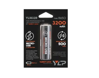    YLP YL1832R 18650 Li-Ion 3.7 3200mAh    .  micro-USB ()